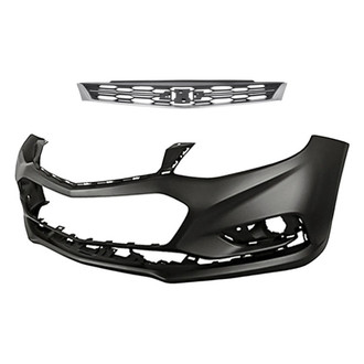 Replacement - 2-Piece (Front Bumper Cover, Grille) (CAPA Certified)