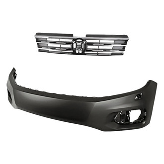 Replacement - 2-Piece (Front Bumper Cover, Grille) (Standard Line)