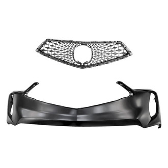 Replacement - 2-Piece (Front Bumper Cover, Grille) (Standard Line)