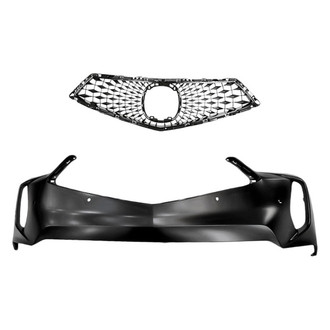 Replacement - 2-Piece (Front Bumper Cover, Grille) (Standard Line)