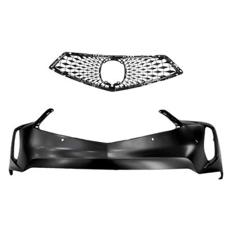 Replacement - 2-Piece (Front Bumper Cover, Grille) (Standard Line)
