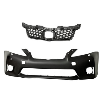 Replacement - 2-Piece (Front Bumper Cover, Grille) (Standard Line)