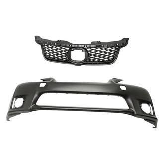 Replacement - 2-Piece (Front Bumper Cover, Grille) (Standard Line)