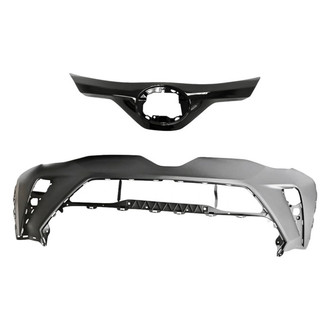Replacement - 2-Piece (Front Bumper Cover, Grille) (Standard Line)