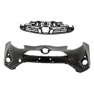 Replacement - 2-Piece (Front Bumper Cover, Grille) (Standard Line)