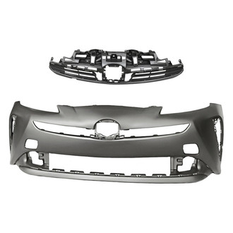 Replacement - 2-Piece (Front Bumper Cover, Grille) (Standard Line)