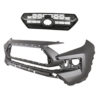 Replacement - 2-Piece (Front Bumper Cover, Grille) (CAPA Certified)
