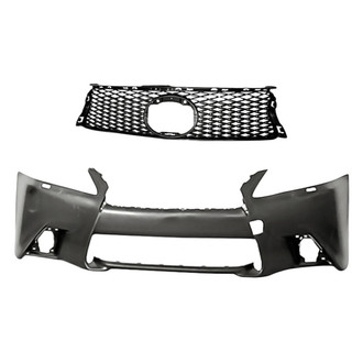 Replacement - 2-Piece (Front Bumper Cover, Grille) (Standard Line)