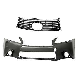 Replacement - 2-Piece (Front Bumper Cover, Grille) (Standard Line)