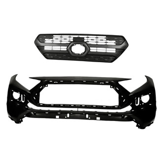 Replacement - 2-Piece (Front Bumper Cover, Grille) (CAPA Certified)