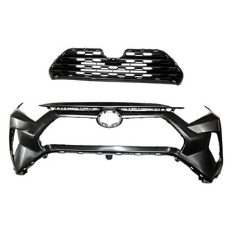 Replacement - 2-Piece (Front Bumper Cover, Grille) (CAPA Certified)