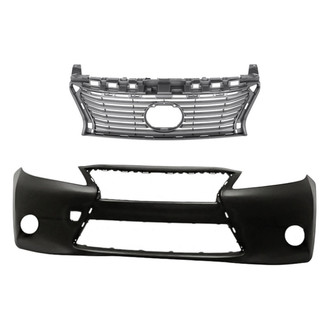Replacement - 2-Piece (Front Bumper Cover, Grille) (Standard Line)