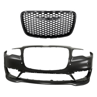 Replacement - 2-Piece (Front Bumper Cover, Grille) (CAPA Certified)