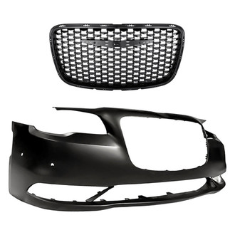 Replacement - 2-Piece (Front Bumper Cover, Grille) (CAPA Certified)