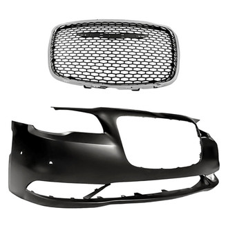 Replacement - 2-Piece (Front Bumper Cover, Grille) (CAPA Certified)