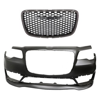 Replacement - 2-Piece (Front Bumper Cover, Grille) (CAPA Certified)