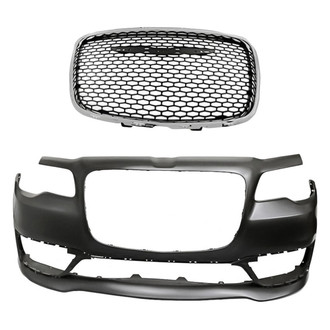Replacement - 2-Piece (Front Bumper Cover, Grille) (CAPA Certified)