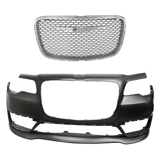 Replacement - 2-Piece (Front Bumper Cover, Grille) (CAPA Certified)