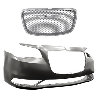 Replacement - 2-Piece (Front Bumper Cover, Grille) (CAPA Certified)