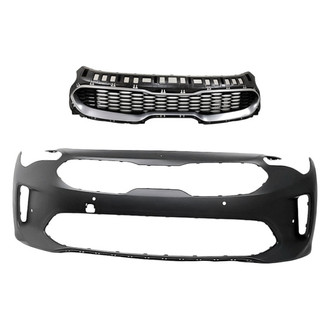 Replacement - 2-Piece (Front Bumper Cover, Grille) (Standard Line)