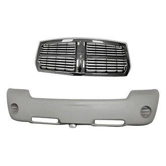 Replacement - 2-Piece (Front Bumper Cover, Grille) (Standard Line)