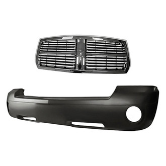 Replacement - 2-Piece (Front Bumper Cover, Grille) (Standard Line)