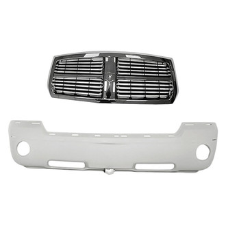 Replacement - 2-Piece (Front Bumper Cover, Grille) (Standard Line)