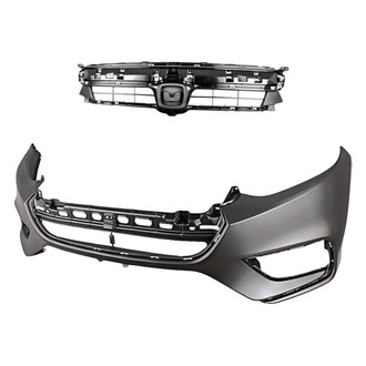 Replacement - 2-Piece (Front Bumper Cover, Grille) (CAPA Certified)