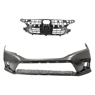 Replacement - 2-Piece (Front Bumper Cover, Grille) (CAPA Certified)