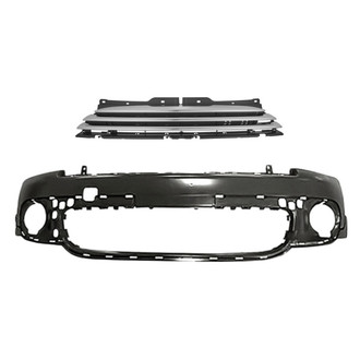 Replacement - 2-Piece (Front Bumper Cover, Grille)