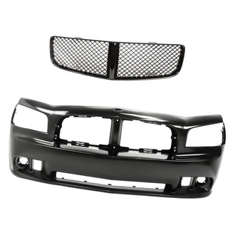 Replacement - 2-Piece (Front Bumper Cover, Grille)