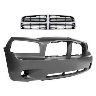 Replacement - 2-Piece (Front Bumper Cover, Grille) (Standard Line)