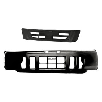 Replacement - 2-Piece (Front Bumper Cover, Grille)