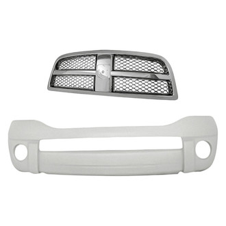 Replacement - 2-Piece (Front Bumper Cover, Grille) (Standard Line)