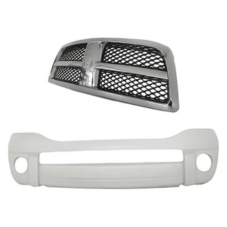 Replacement - 2-Piece (Front Bumper Cover, Grille) (Standard Line)