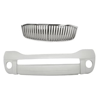 Replacement - 2-Piece (Front Bumper Cover, Grille)