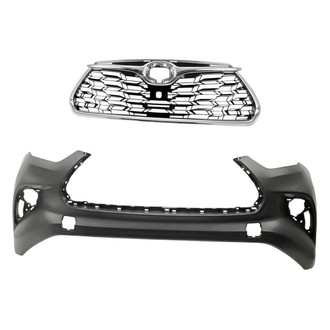 Replacement - 2-Piece (Front Bumper Cover, Grille) (CAPA Certified)