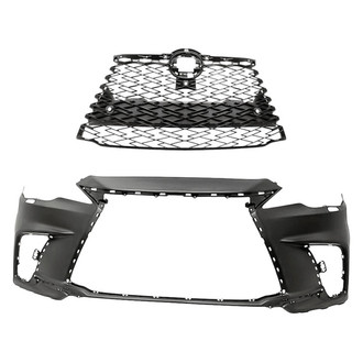 Replacement - 2-Piece (Front Bumper Cover, Grille) (Standard Line)