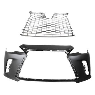 Replacement - 2-Piece (Front Bumper Cover, Grille) (Standard Line)