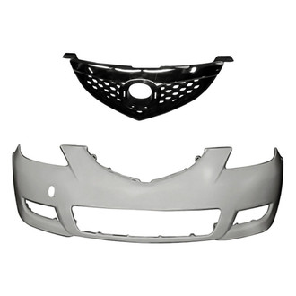 Replacement - 2-Piece (Front Bumper Cover, Grille) (Standard Line)