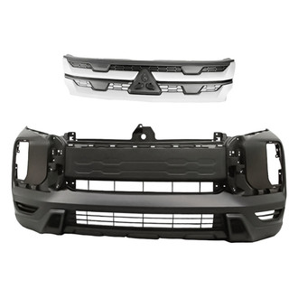 Replacement - 2-Piece (Front Bumper Cover, Grille) (CAPA Certified)