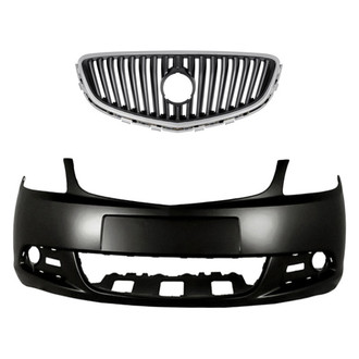 Replacement - 2-Piece (Front Bumper Cover, Grille)