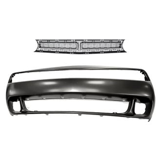 Replacement - 2-Piece (Front Bumper Cover, Grille)