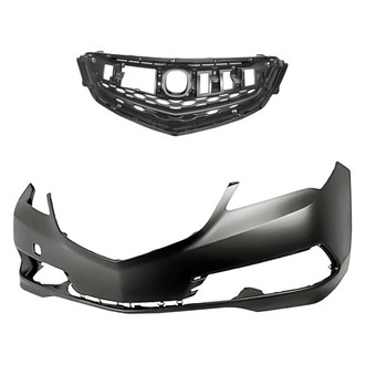 Replacement - 2-Piece (Front Bumper Cover, Grille) (CAPA Certified)