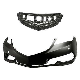Replacement - 2-Piece (Front Bumper Cover, Grille) (CAPA Certified)