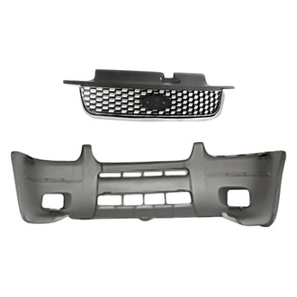Replacement - 2-Piece (Front Bumper Cover, Grille) (Standard Line)
