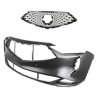 Replacement - 2-Piece (Front Bumper Cover, Grille) (CAPA Certified)