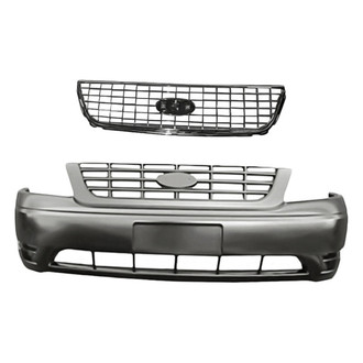 Replacement - 2-Piece (Front Bumper Cover, Grille) (Standard Line)