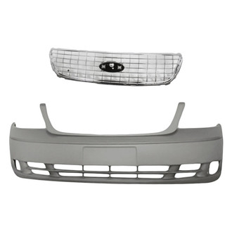 Replacement - 2-Piece (Front Bumper Cover, Grille) (Standard Line)