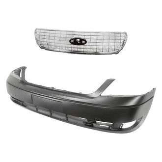 Replacement - 2-Piece (Front Bumper Cover, Grille) (Standard Line)
